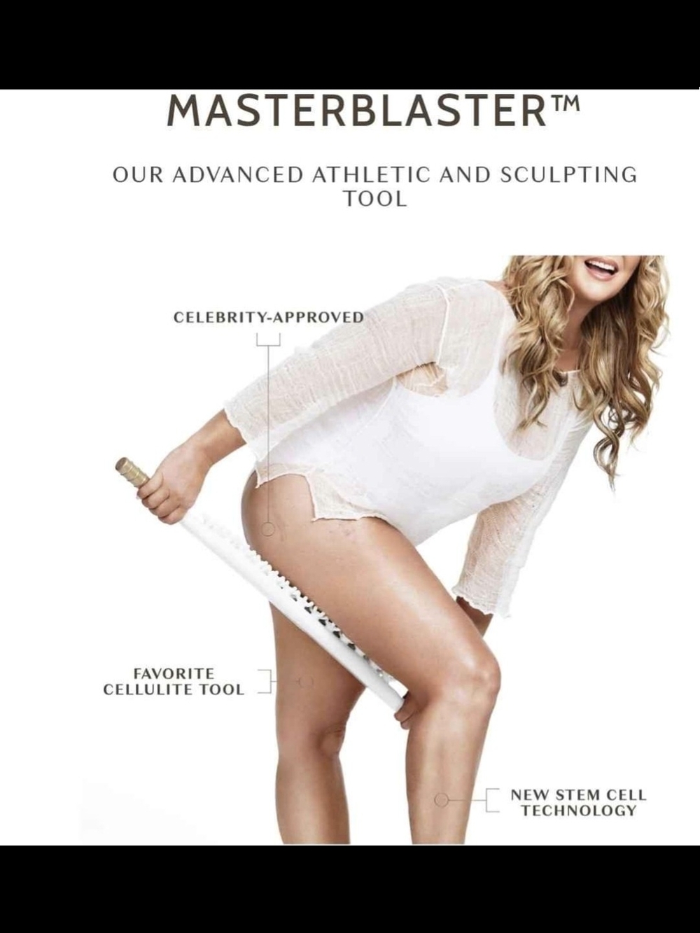 MasterBlaster Sculpting Massage Tool for Women — White
